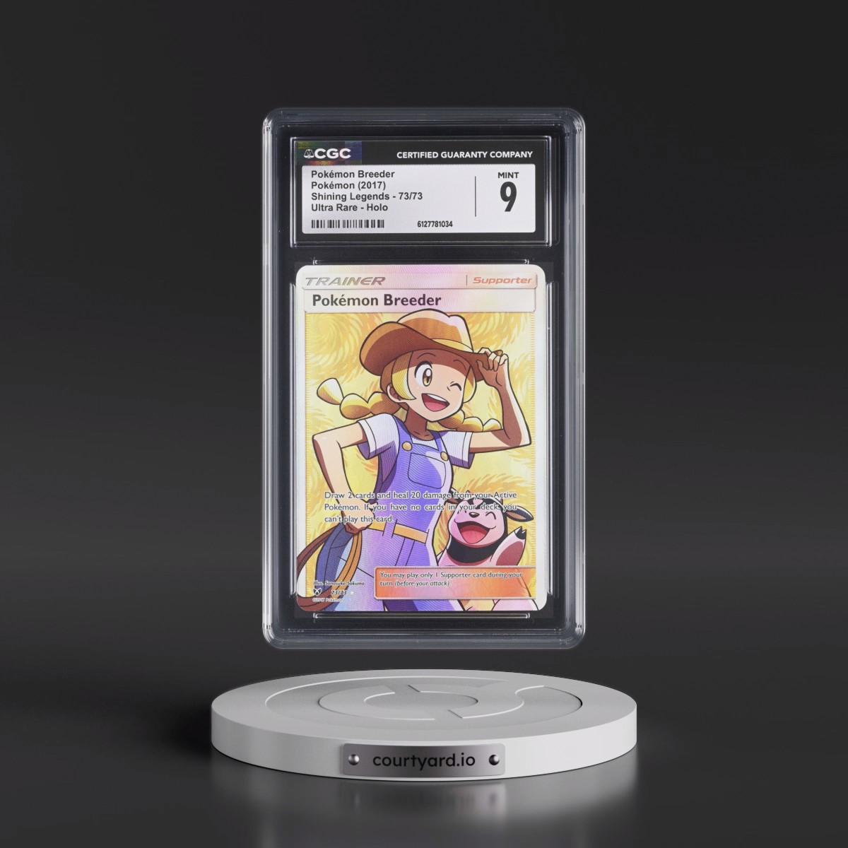 2017 Shining Legends #73/73 Pokémon Breeder - Ultra Rare Holo (CGC 9 MINT)