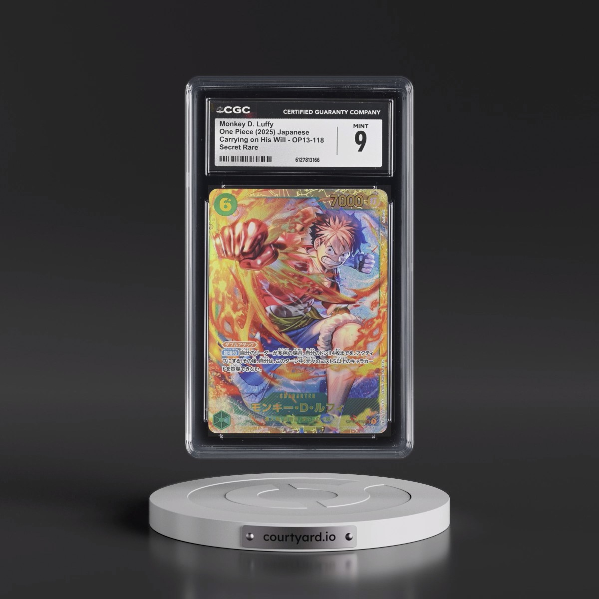 2025 Carrying on His Will (OP13) - Japanese #OP13-118 Monkey D. Luffy (CGC 9 MINT)