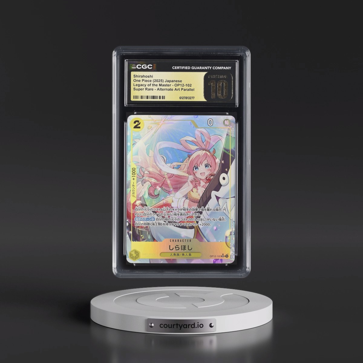 2025 Legacy of the Master (OP12) - Japanese #OP12-102 Shirahoshi - (Borderless) Alt Art (CGC 10 PRISTINE)
