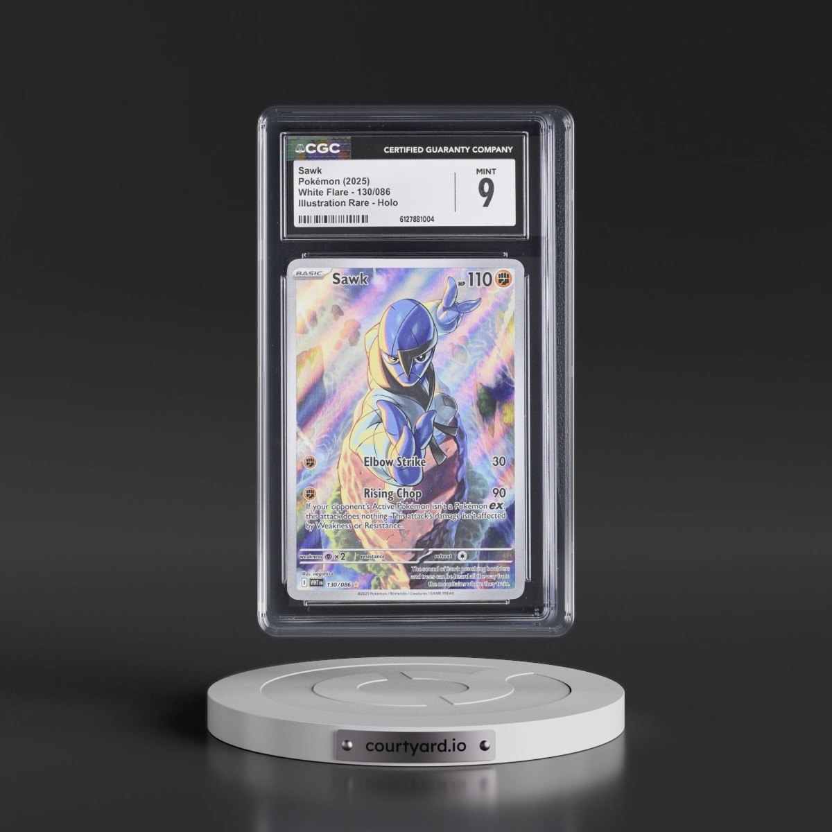 2025 White Flare - WHT EN #130/086 Sawk - Illustration Rare Holo (CGC 9 MINT)