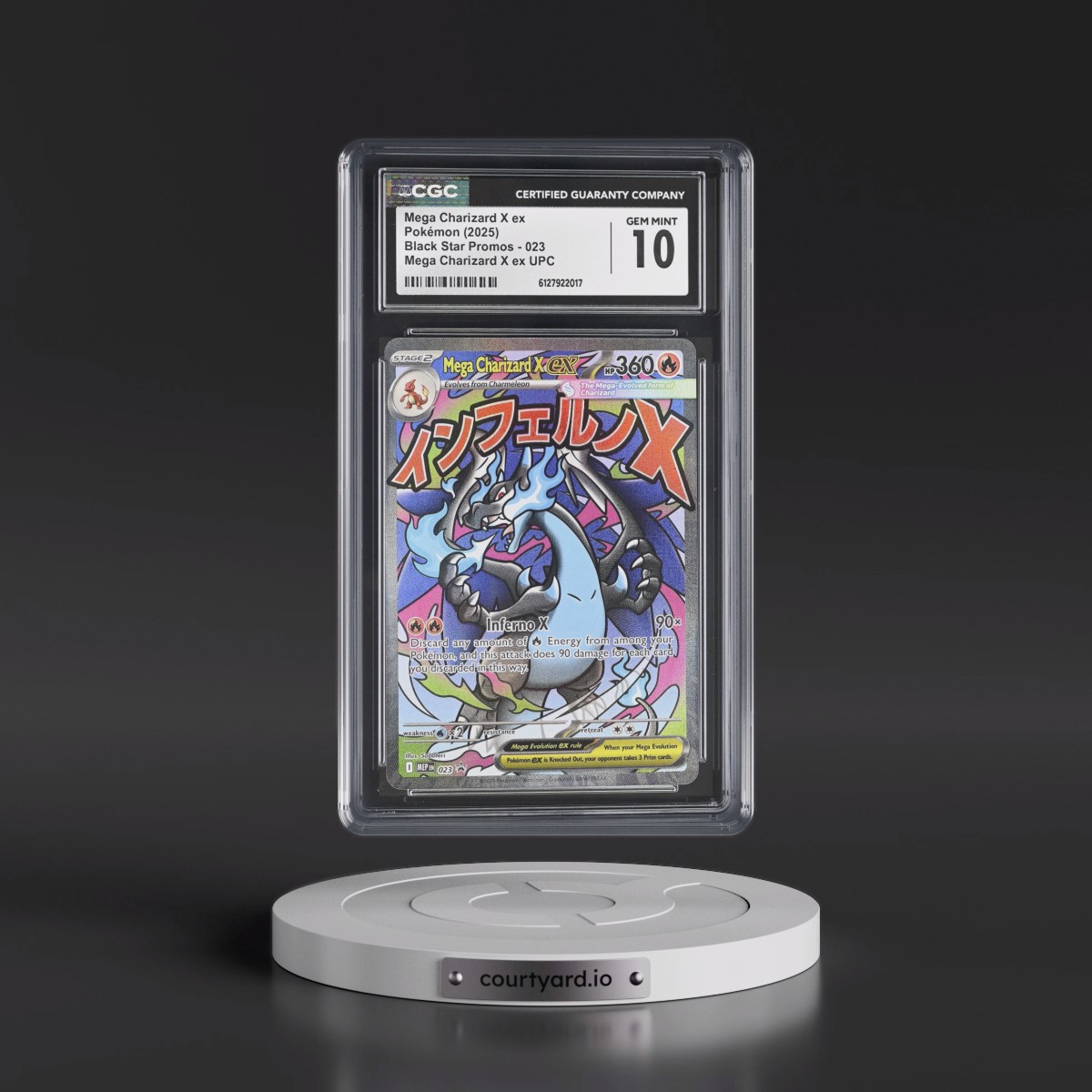 2025 Black Star Promos - Mega Evolution MEP EN #023 Mega Charizard X ex - Mega Charizard X ex Ultra Premium Collection (Holo) (CGC 10 GEM MINT)