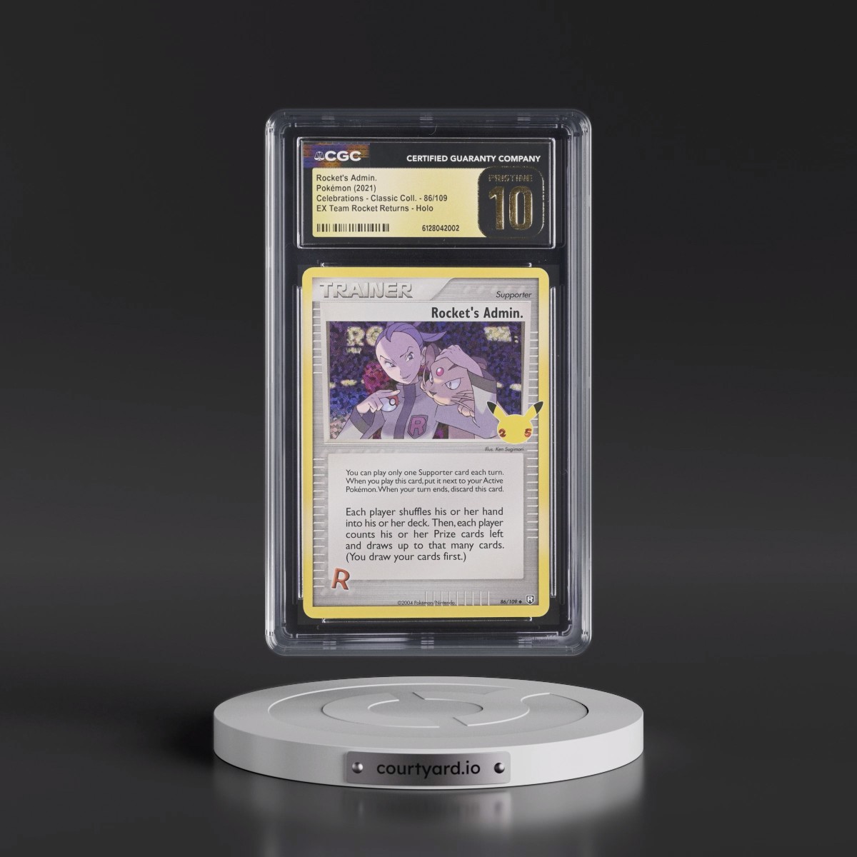 2021 Celebrations - Classic Collection Rocket's Admin. - EX Team Rocket Returns Holo #86/109 CGC 10