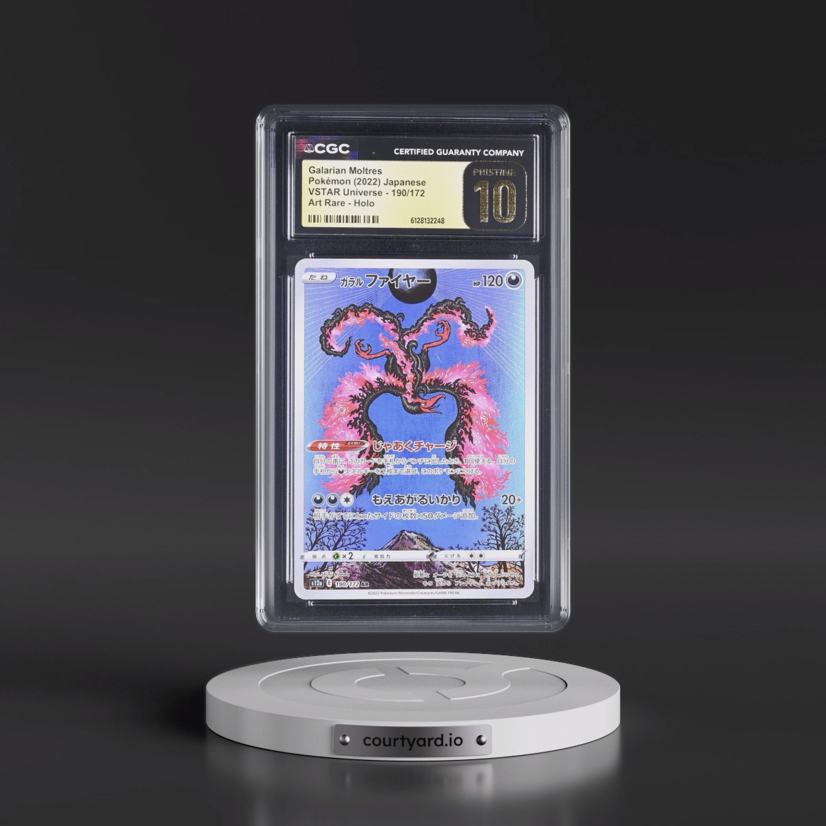 2022 VSTAR Universe #190/172 Galarian Moltres - Art Rare Holo (CGC 10 PRISTINE)