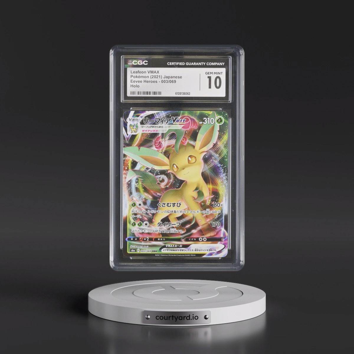 2021 Eevee Heroes #003/069 Leafeon VMAX - Holo (CGC 10 GEM MINT)