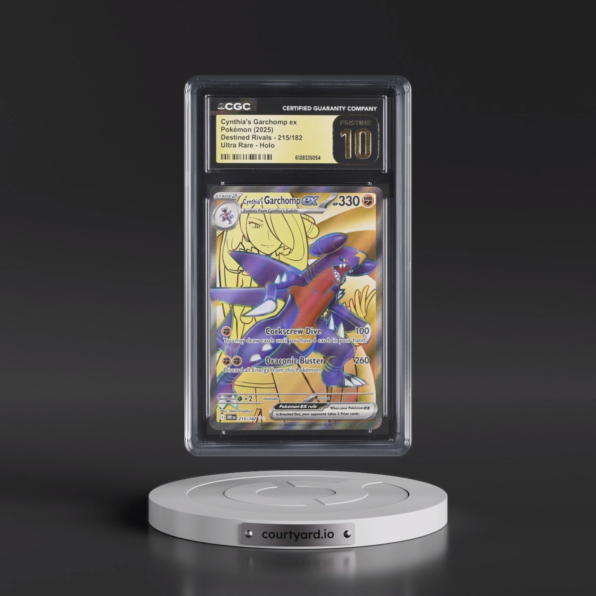 2025 Destined Rivals - DRI EN #215/182 Cynthia's Garchomp ex - Ultra Rare Holo (CGC 10 PRISTINE)