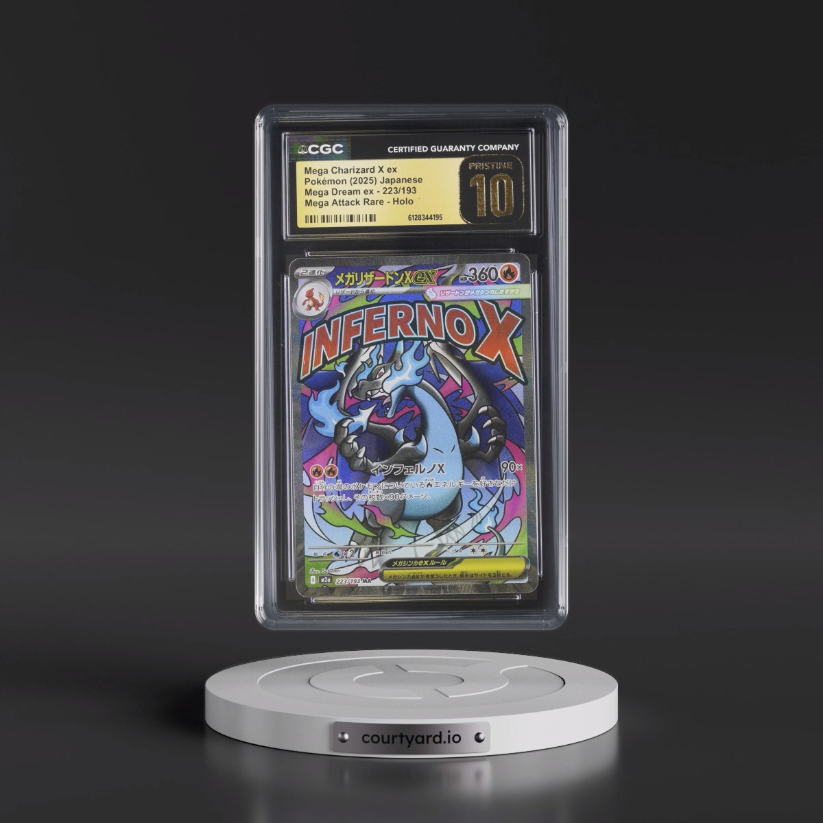 2025 Mega Dream ex - M2a #223/193 Mega Charizard X ex - Mega Attack Rare Holo (CGC 10 PRISTINE)
