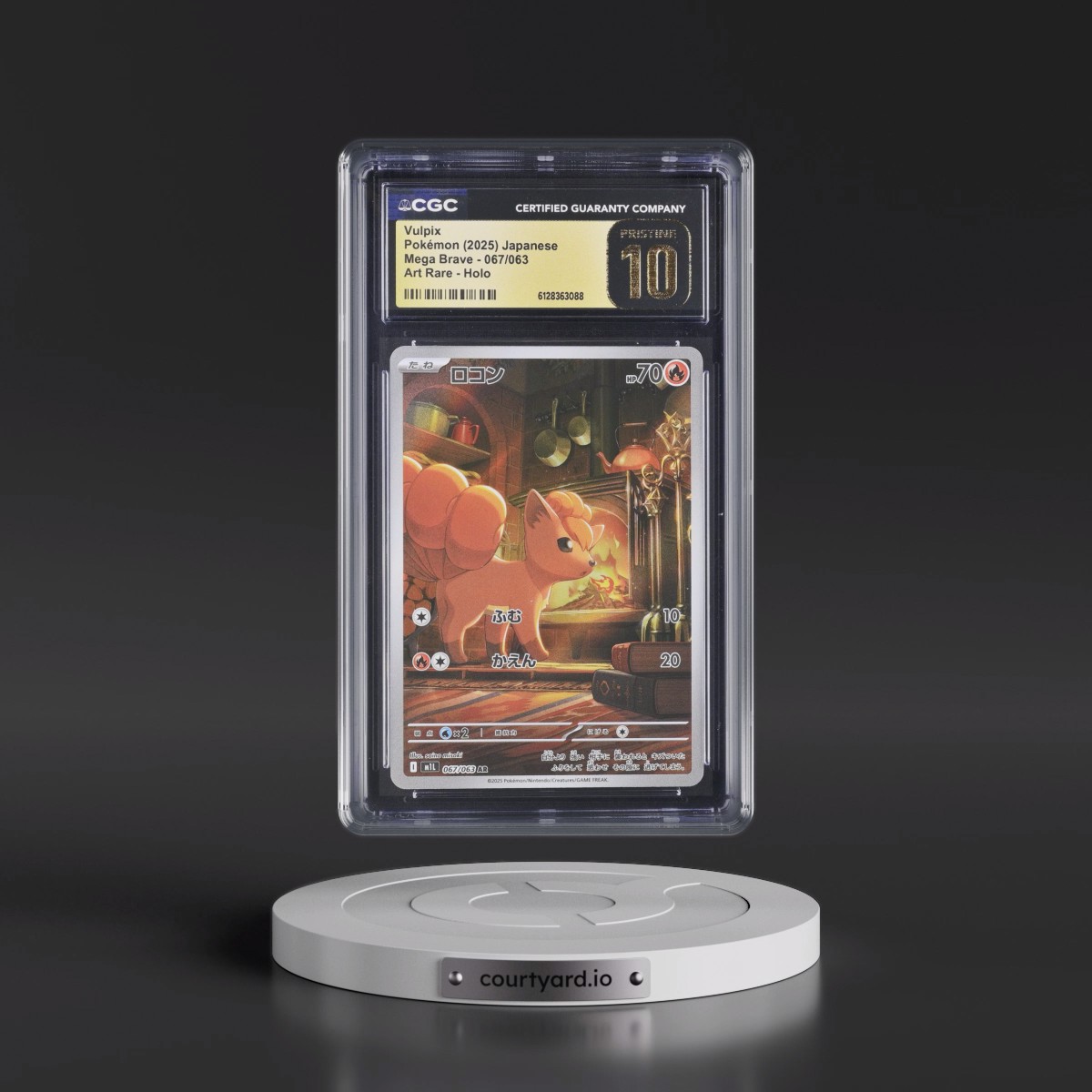 2025 Mega Brave - M1L #067/063 Vulpix - Art Rare Holo (CGC 10 PRISTINE)