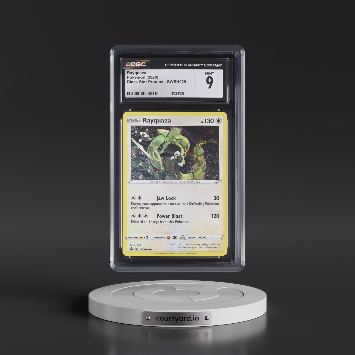 2017 Black Star Promos - Sword & Shield #SWSH029 Rayquaza - Cosmos Holo (CGC 9 MINT)