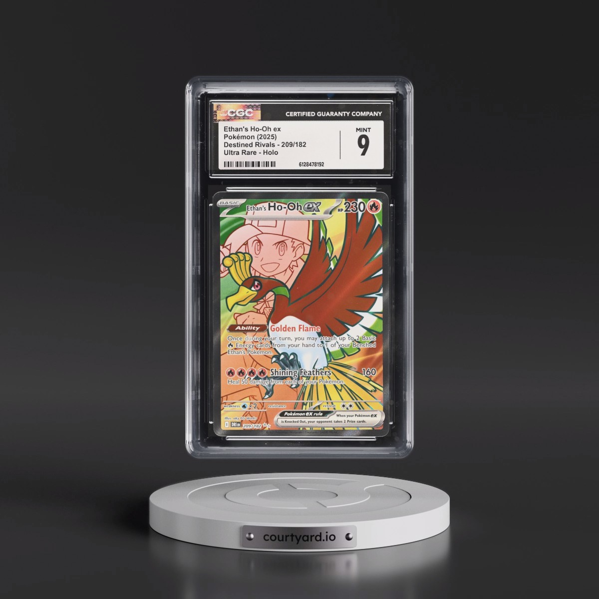 2025 Destined Rivals - DRI EN #209/182 Ethan's Ho-Oh ex - Ultra Rare Holo (CGC 9 MINT)
