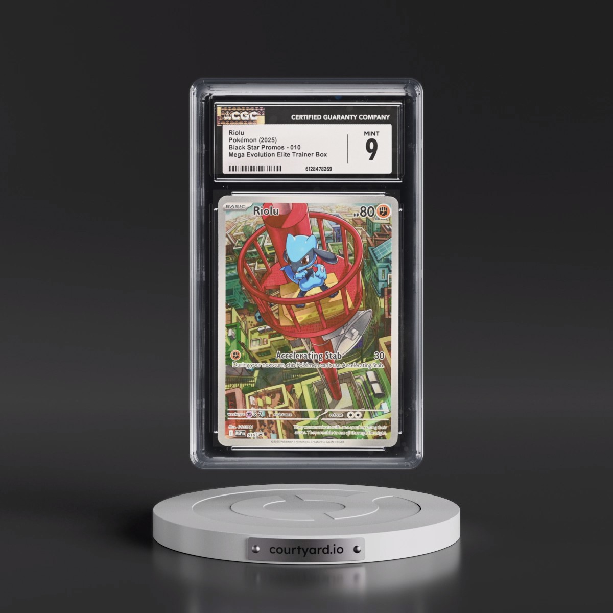 2025 Black Star Promos - Mega Evolution MEP EN #010 Riolu - Mega Evolution Elite Trainer Box (Holo) (CGC 9 MINT)