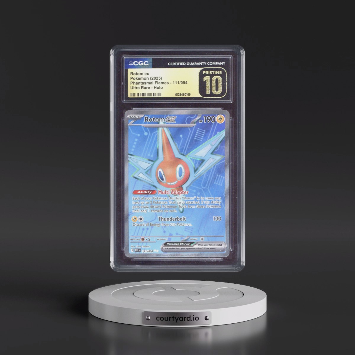 2025 Phantasmal Flames - PFL EN #111/094 Rotom ex - Ultra Rare Holo (CGC 10 PRISTINE)