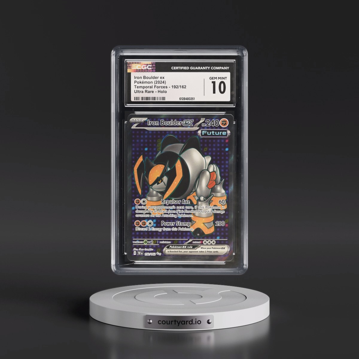 2023 Temporal Forces - TEF EN #192/162 Iron Boulder ex - Ultra Rare Holo (CGC 10 GEM MINT)