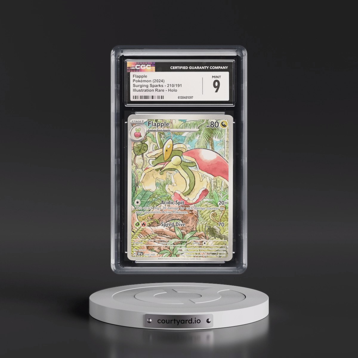 2024 Surging Sparks - SSP EN #210/191 Flapple - Illustration Rare Holo (CGC 9 MINT)