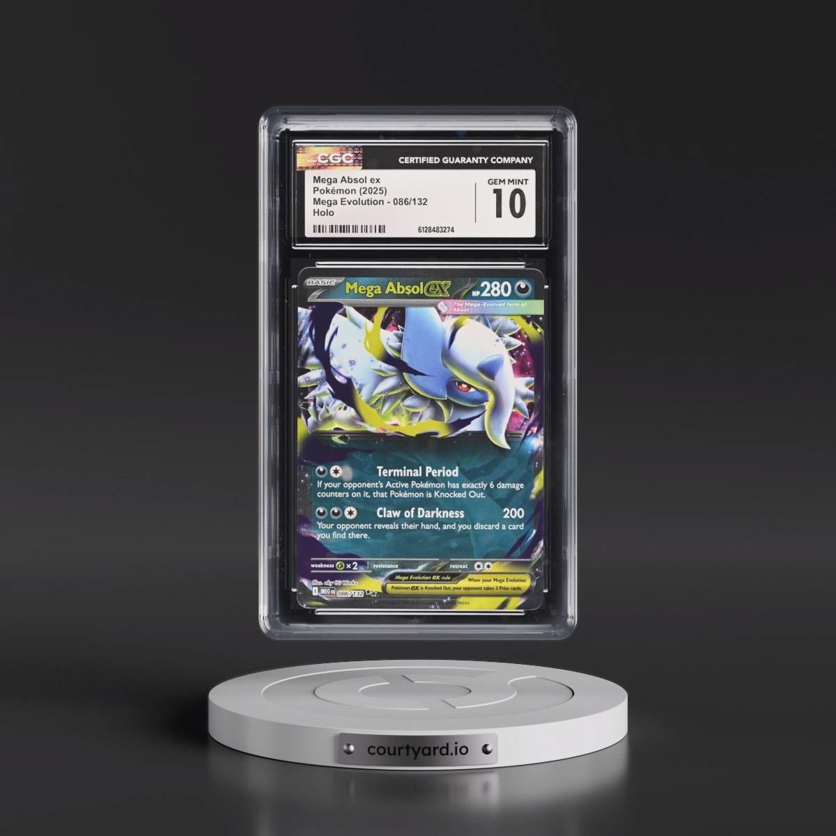 2025 Mega Evolution - MEG EN #086/132 Mega Absol ex - Holo (CGC 10 GEM MINT)