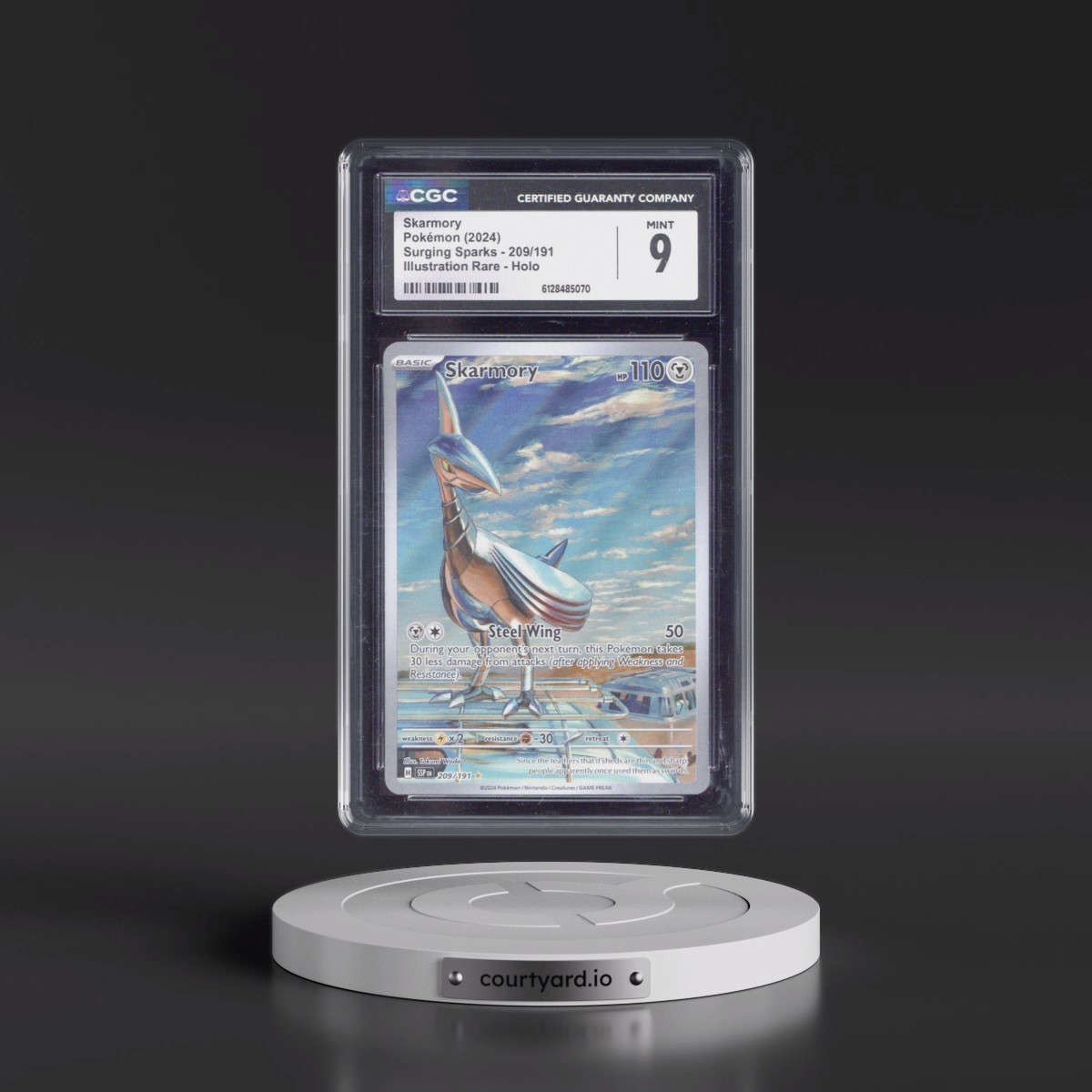 2024 Surging Sparks - SSP EN #209/191 Skarmory - Illustration Rare Holo (CGC 9 MINT)