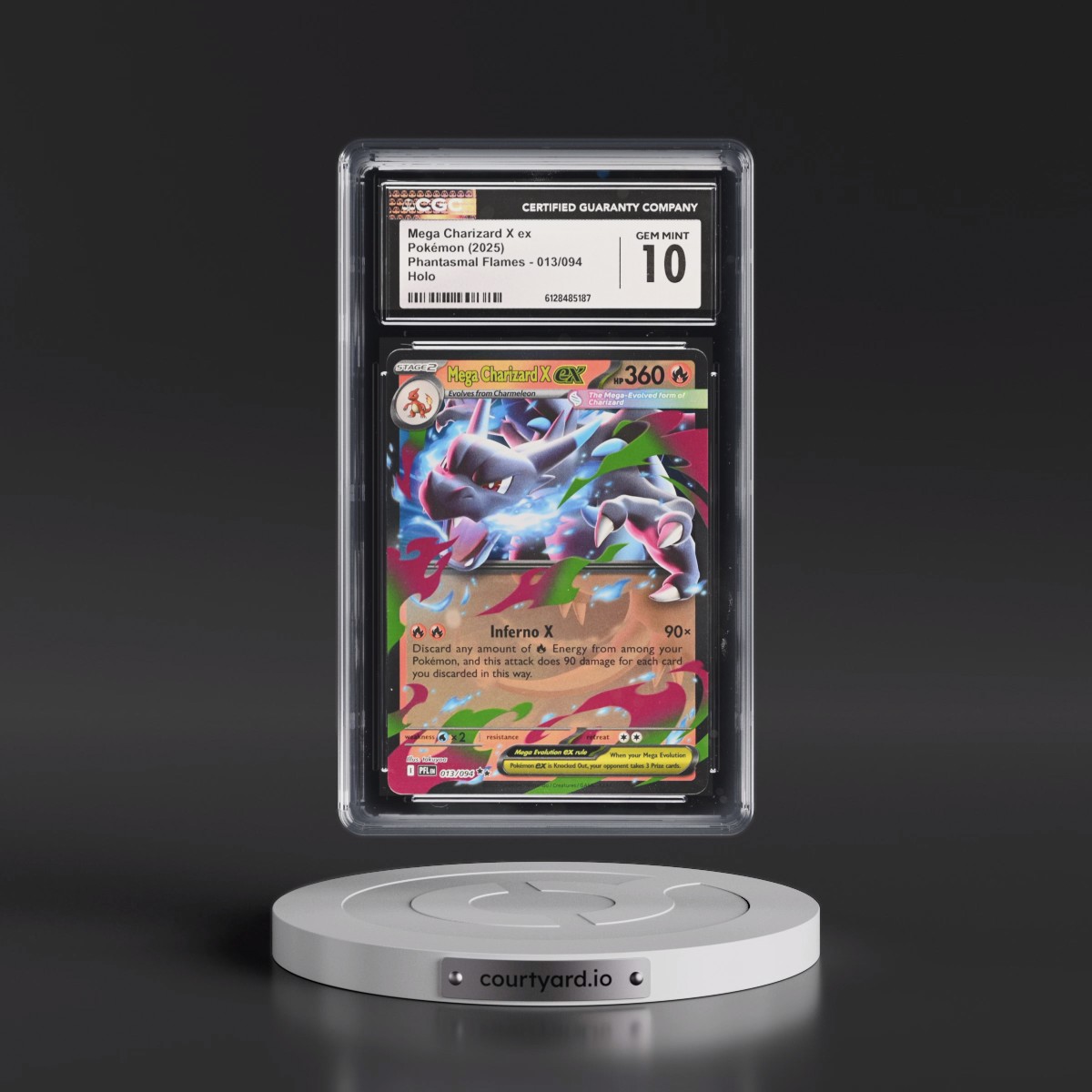 2025 Phantasmal Flames - PFL EN #013/094 Mega Charizard X ex - Holo (CGC 10 GEM MINT)