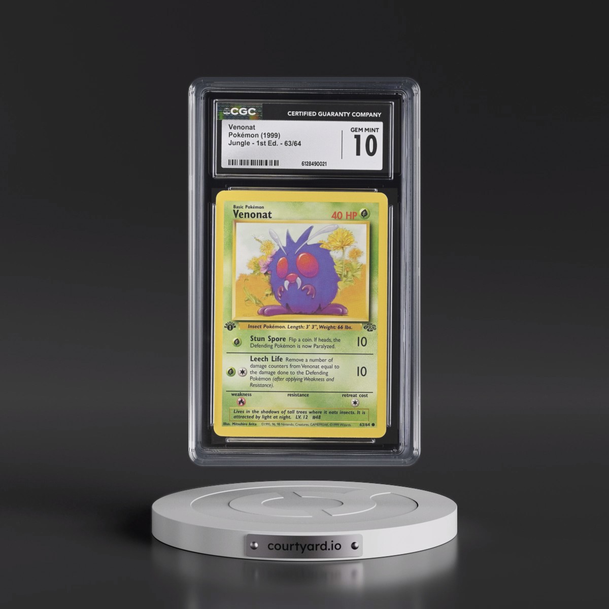 1999 Jungle Venonat - 1st Edition #63/64 CGC 10