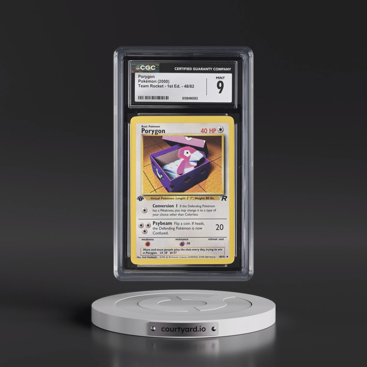 2000 Team Rocket #48/82 Porygon - 1st Edition 1st Edition (CGC 9 MINT)