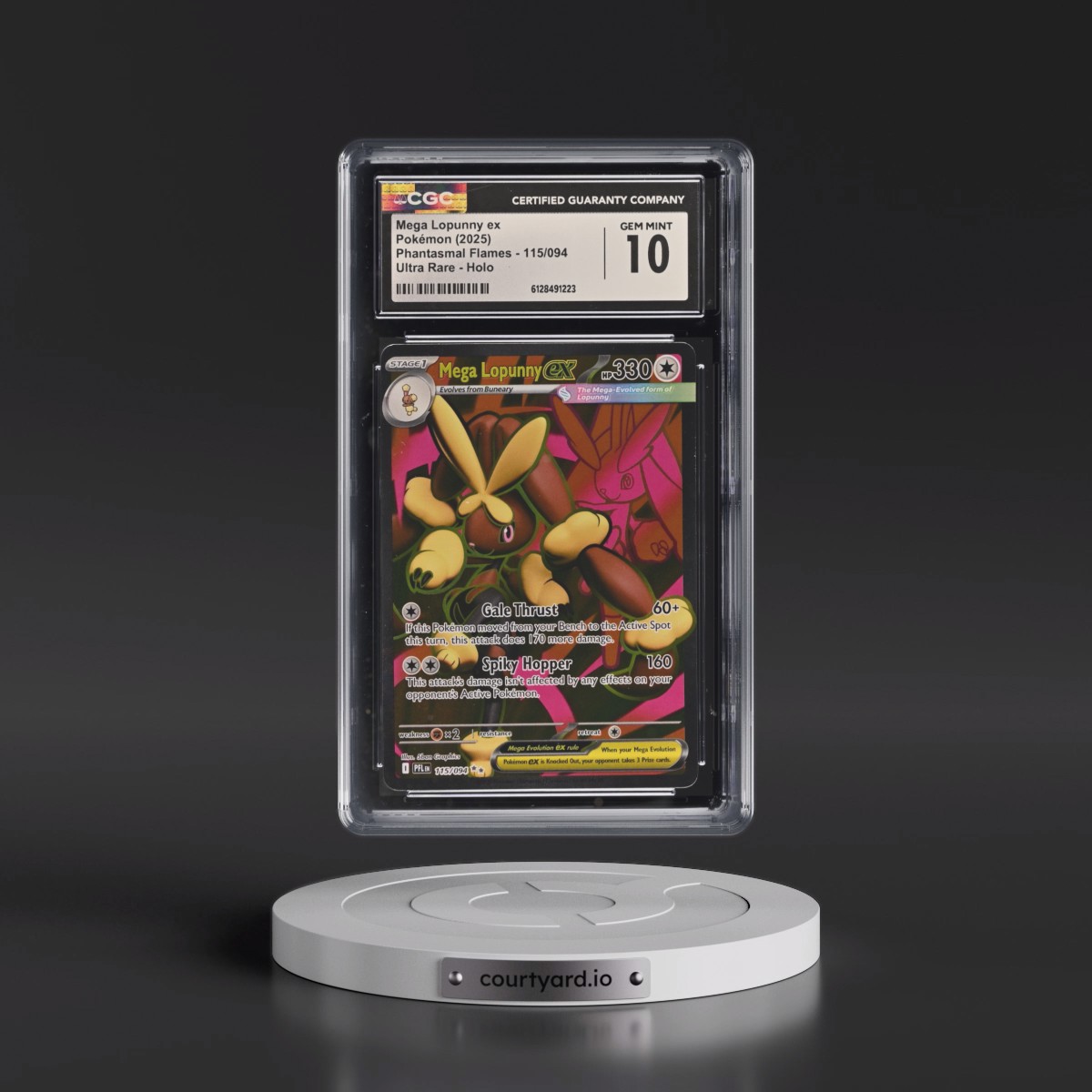 2025 Phantasmal Flames - PFL EN #115/094 Mega Lopunny ex - Ultra Rare Holo (CGC 10 GEM MINT)