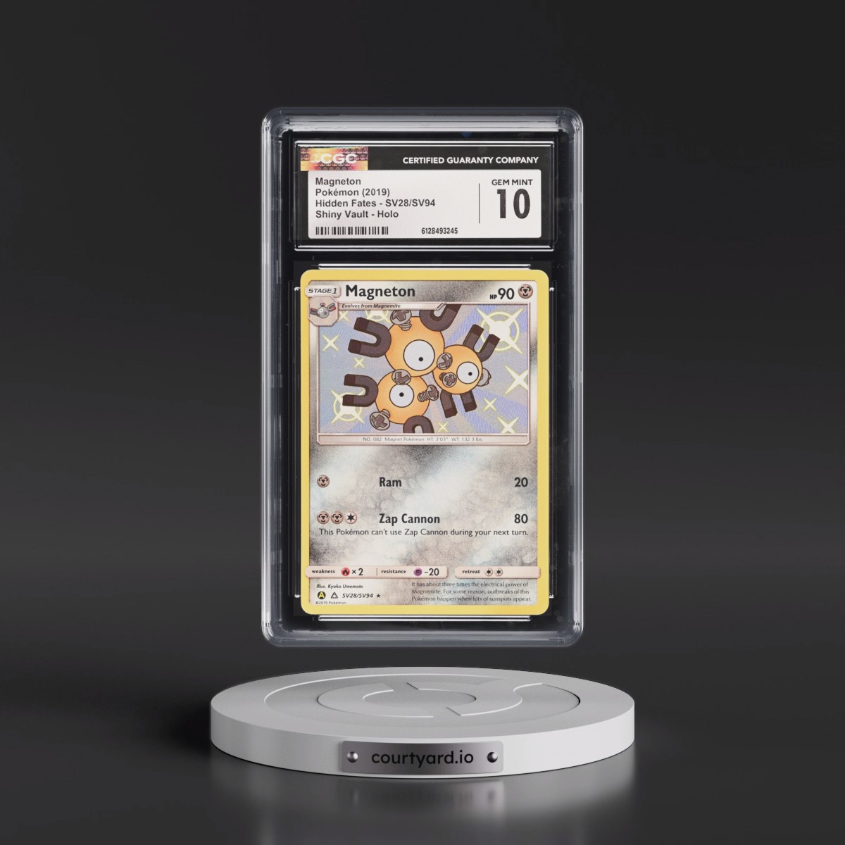 2019 Hidden Fates #SV28/SV94 Magneton - Shiny Vault Holo (CGC 10 GEM MINT)