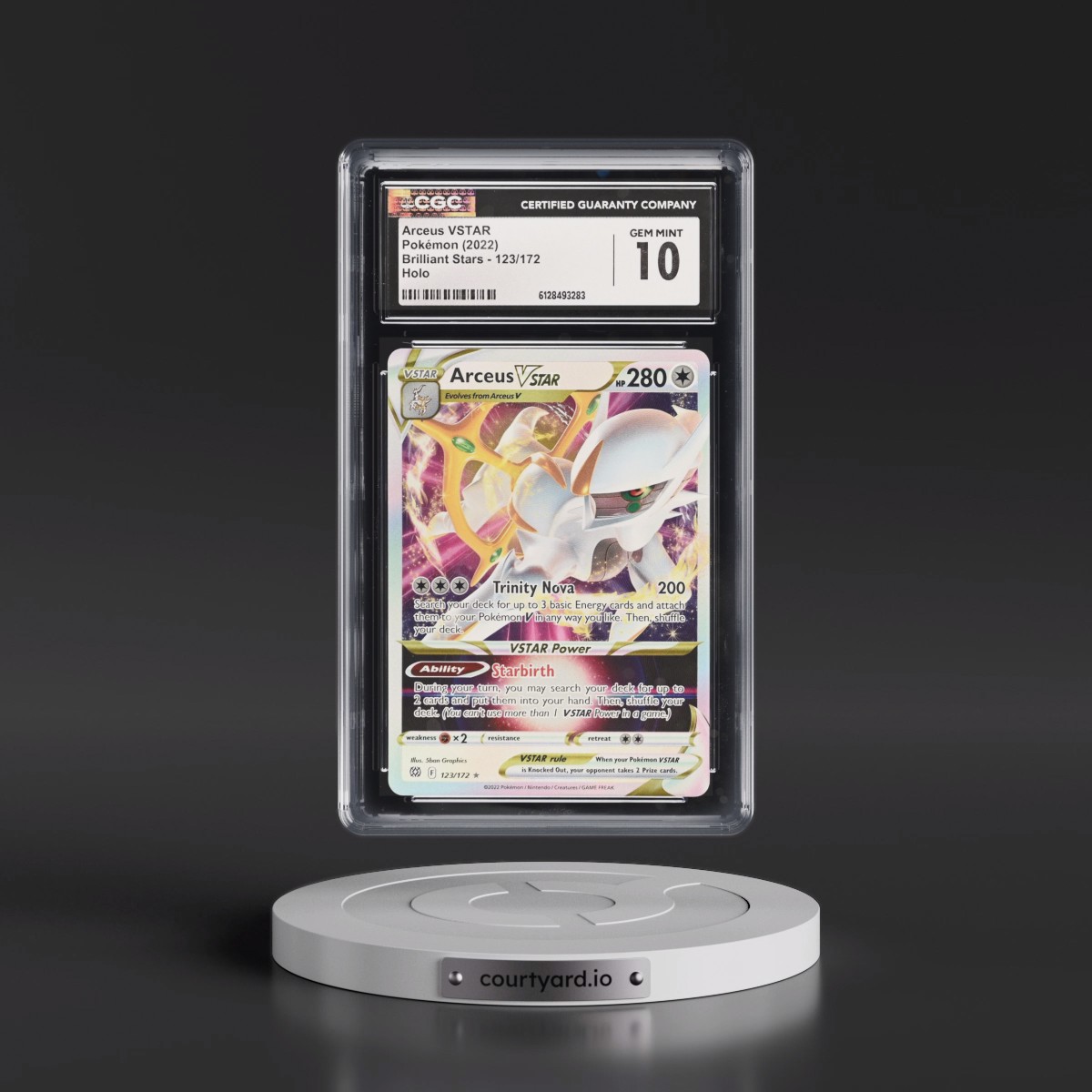 2022 Brilliant Stars #123/172 Arceus VSTAR - Holo (CGC 10 GEM MINT)