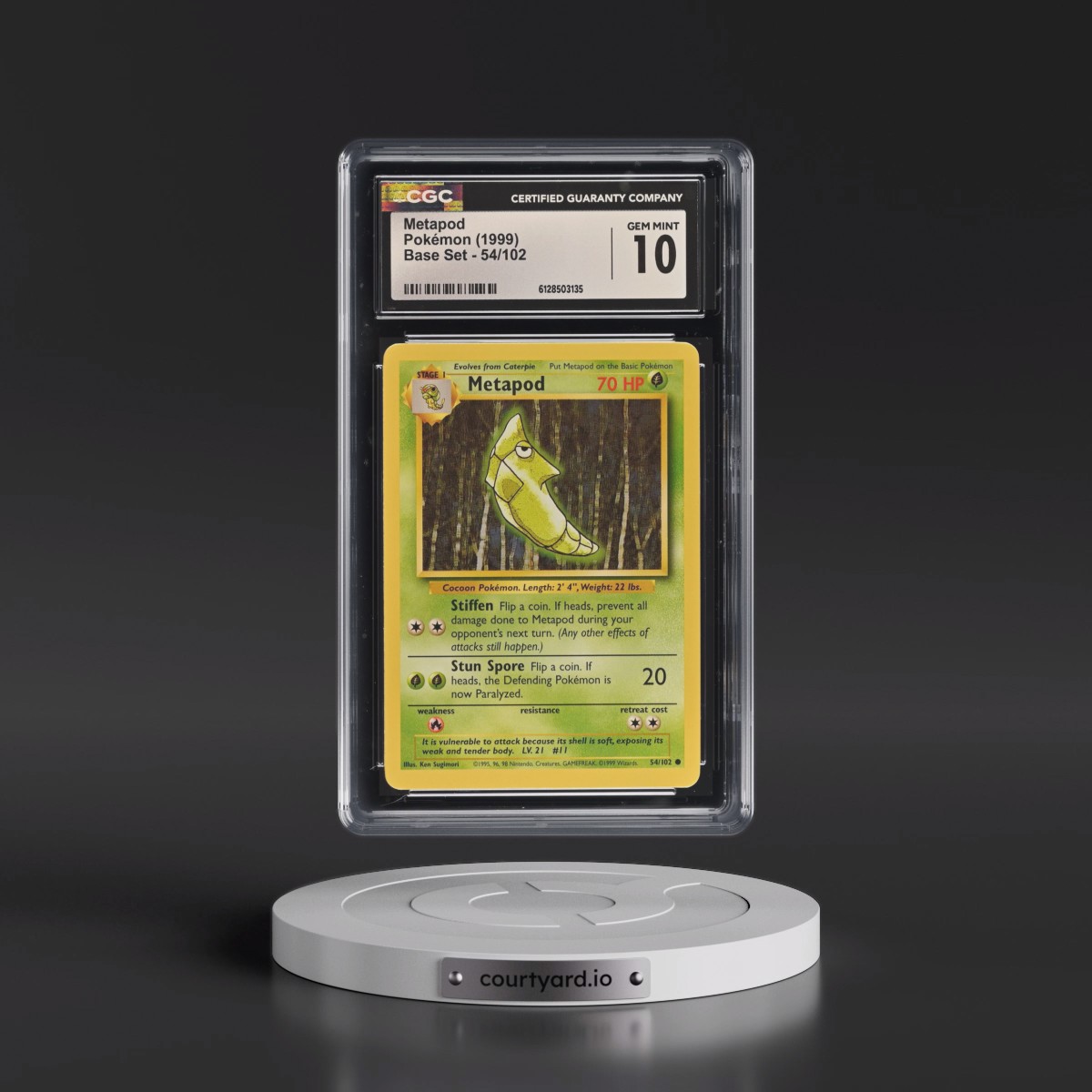 1999 Base Set #54/102 Metapod (CGC 10 GEM MINT)