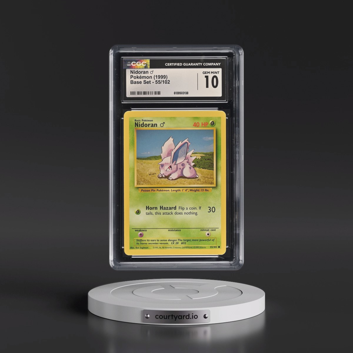 1999 Base Set #55/102 Nidoran â?? (CGC 10 GEM MINT)