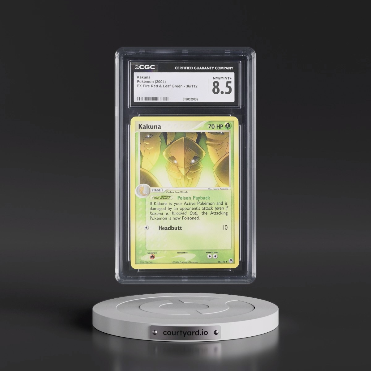 2004 EX Fire Red & Leaf Green #36/112 Kakuna (CGC 8.5 NM-MT+)