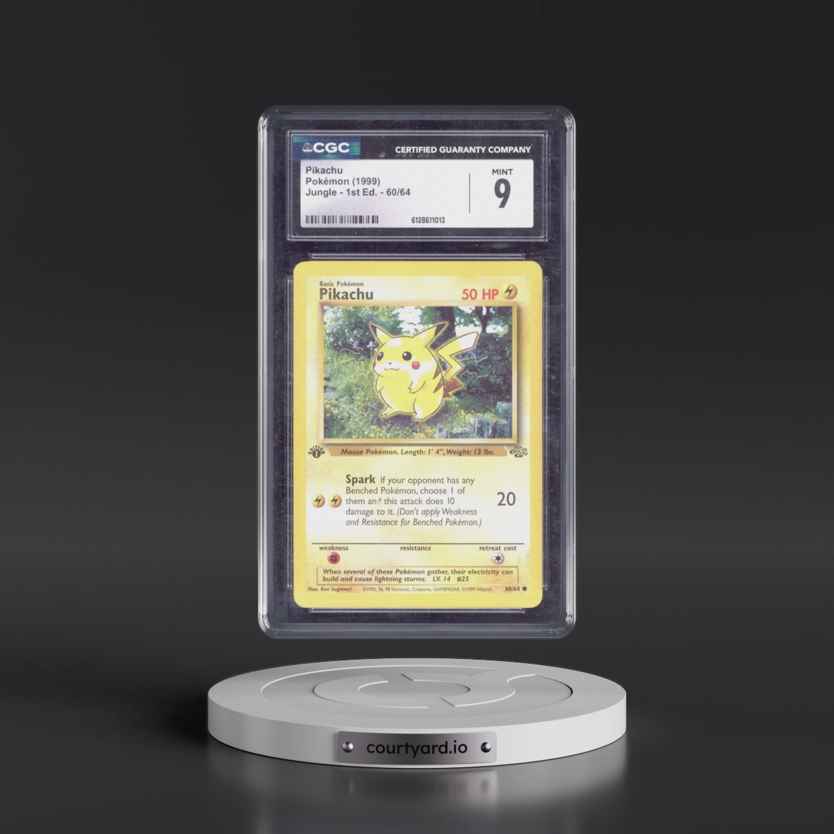 1999 Jungle #60/64 Pikachu - 1st Edition 1st Edition (CGC 9 MINT)
