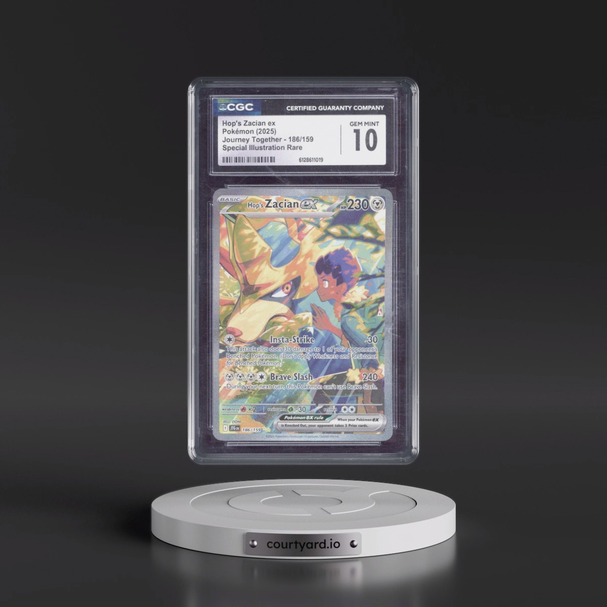 2024 Journey Together - JTG EN #186/159 Hop's Zacian ex - Special Illustration Rare (Holo) (CGC 10 GEM MINT)