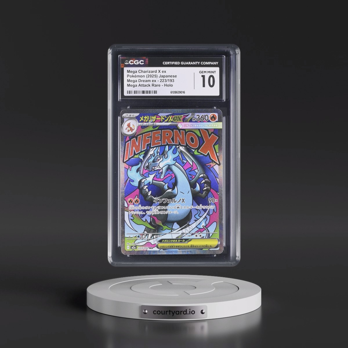 2025 Mega Dream ex - M2a #223/193 Mega Charizard X ex - Mega Attack Rare Holo (CGC 10 GEM MINT)