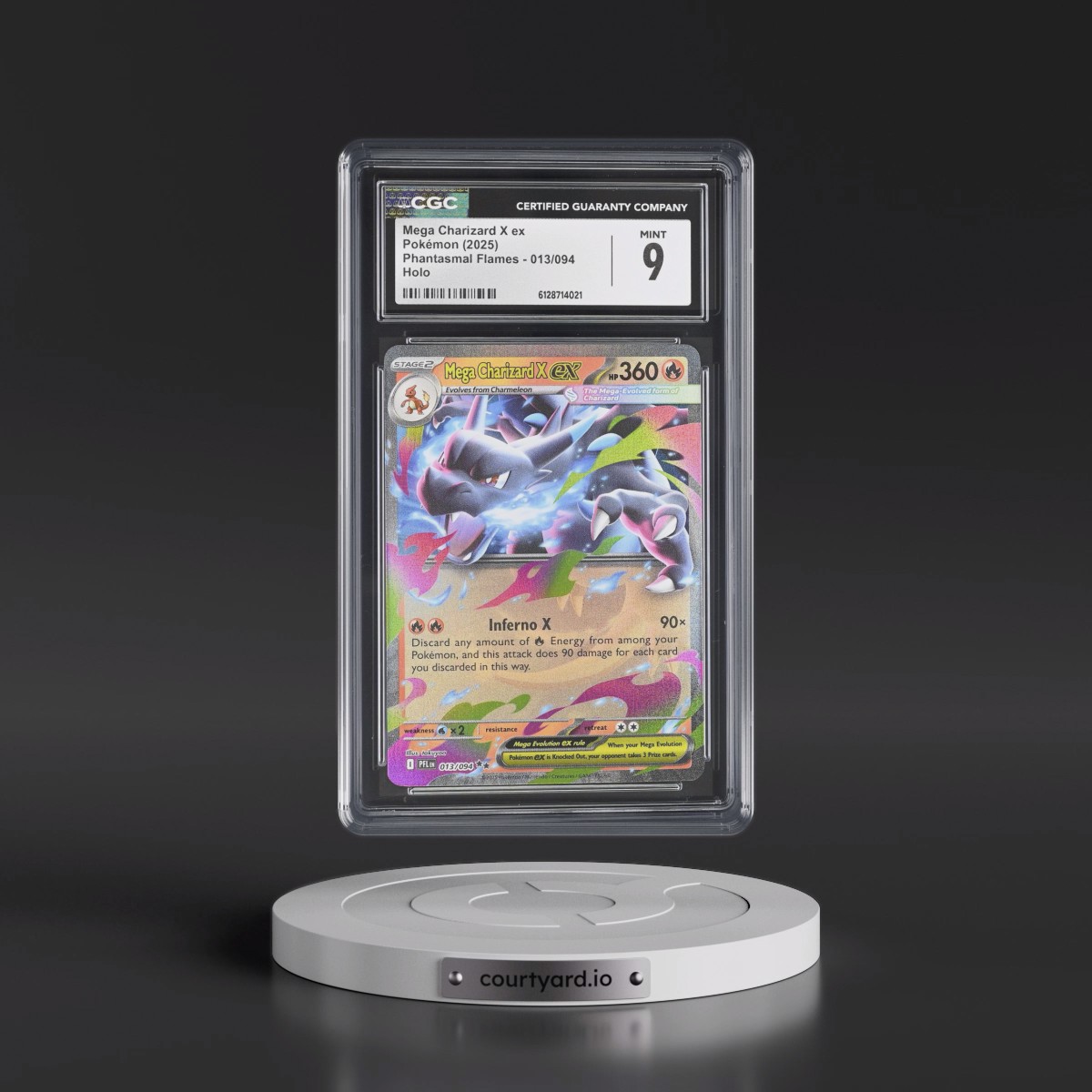2025 Phantasmal Flames - PFL EN #013/094 Mega Charizard X ex - Holo (CGC 9 MINT)