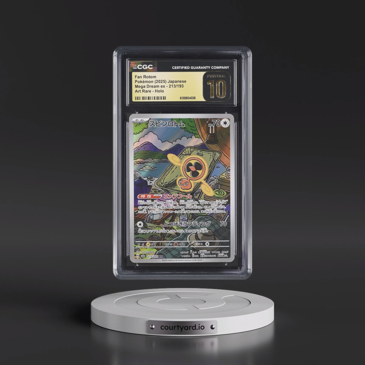 2025 Mega Dream ex - M2a #213/193 Fan Rotom - Art Rare Holo (CGC 10 PRISTINE)
