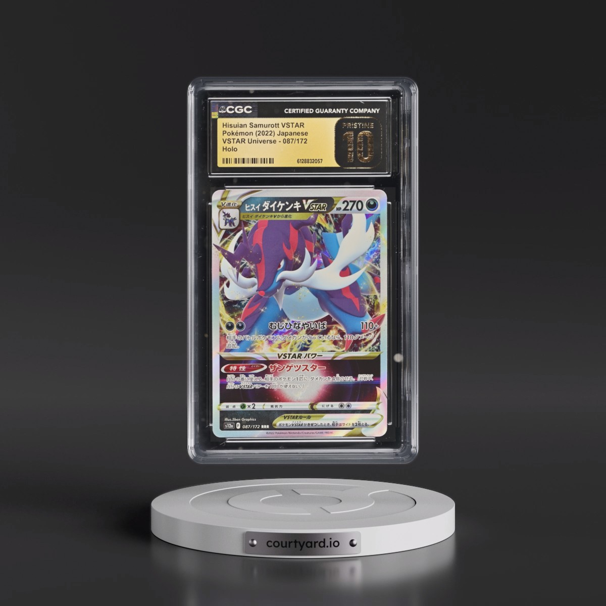 2022 VSTAR Universe #087/172 Hisuian Samurott VSTAR - Holo (CGC 10 PRISTINE)