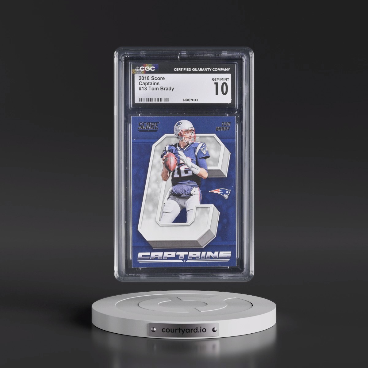 2018 Panini Score Captains #18 Tom Brady (CGC 10 GEM MINT)