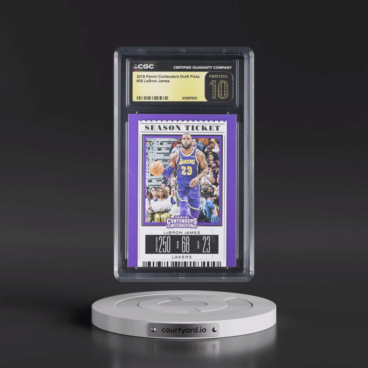2019 Panini Contenders Draft Picks #38 LeBron James (CGC 10 PRISTINE)