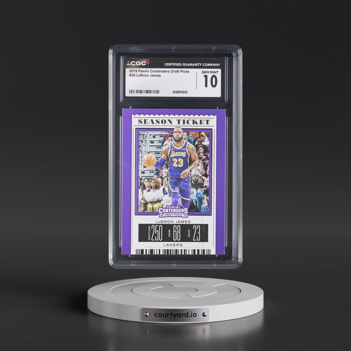 2019 Panini Contenders Draft Picks #38 LeBron James (CGC 10 GEM MINT)