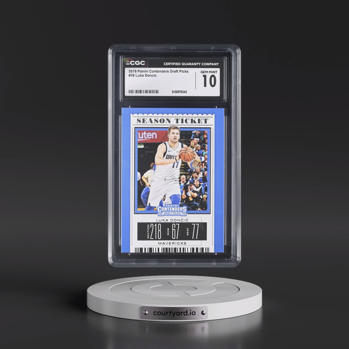 2019 Panini Contenders Draft Picks #39 Luka Doncic (CGC 10 GEM MINT)