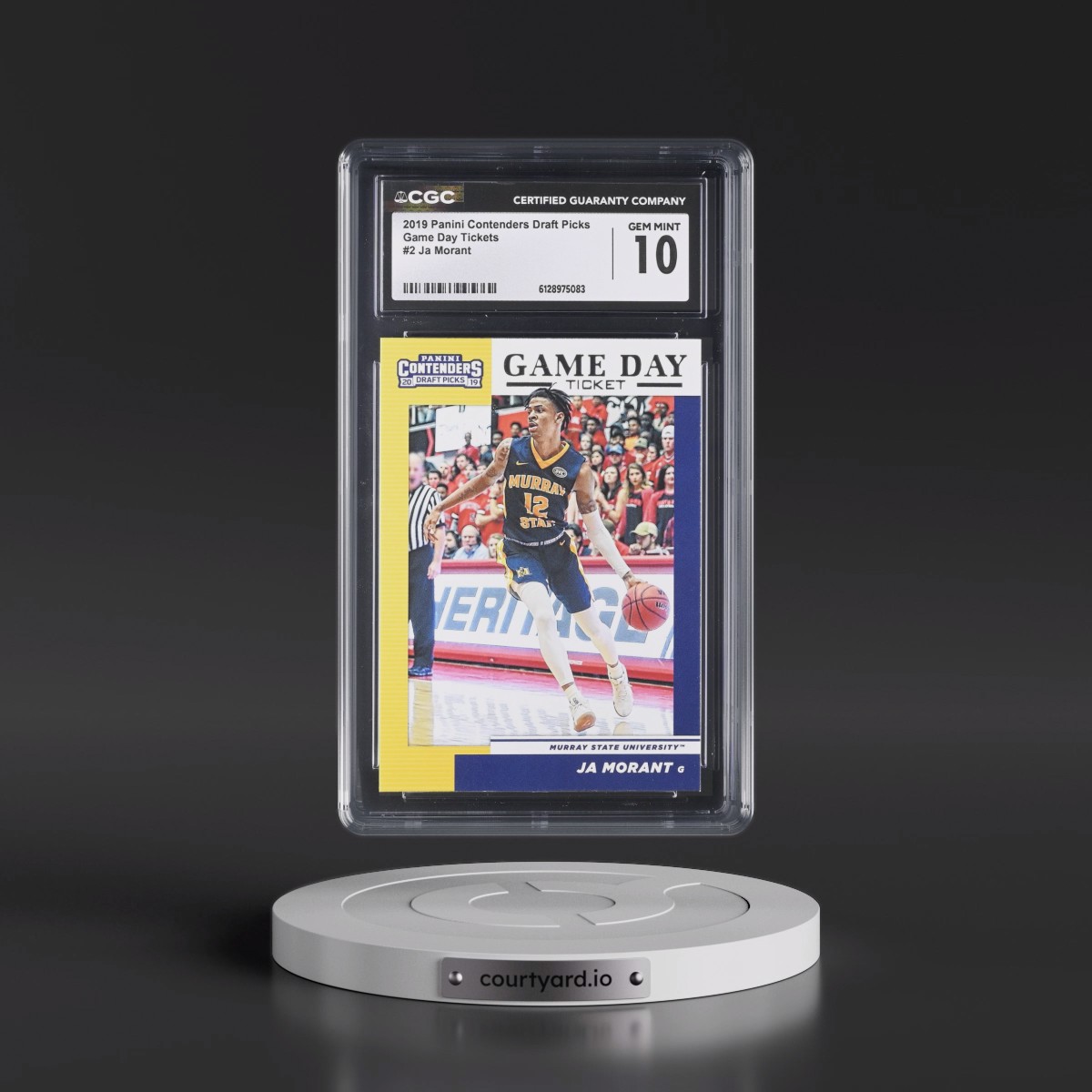 2019 Panini Contenders Draft Picks School Colors #2 Ja Morant (CGC 10 GEM MINT)