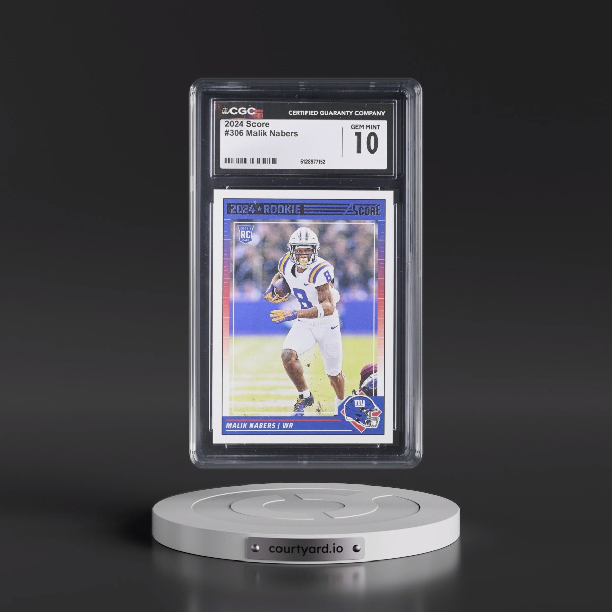2024 Panini Score #306 Malik Nabers (CGC 10 GEM MINT)
