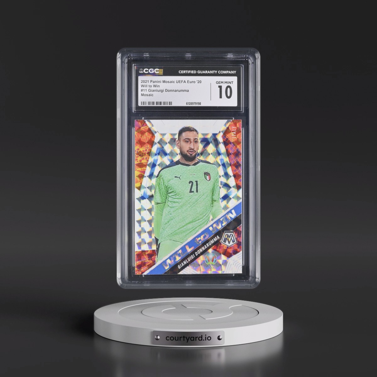 2021 Panini Mosaic UEFA Euro '20 #11 Gianluigi Donnarumma - Mosaic (CGC 10 GEM MINT)