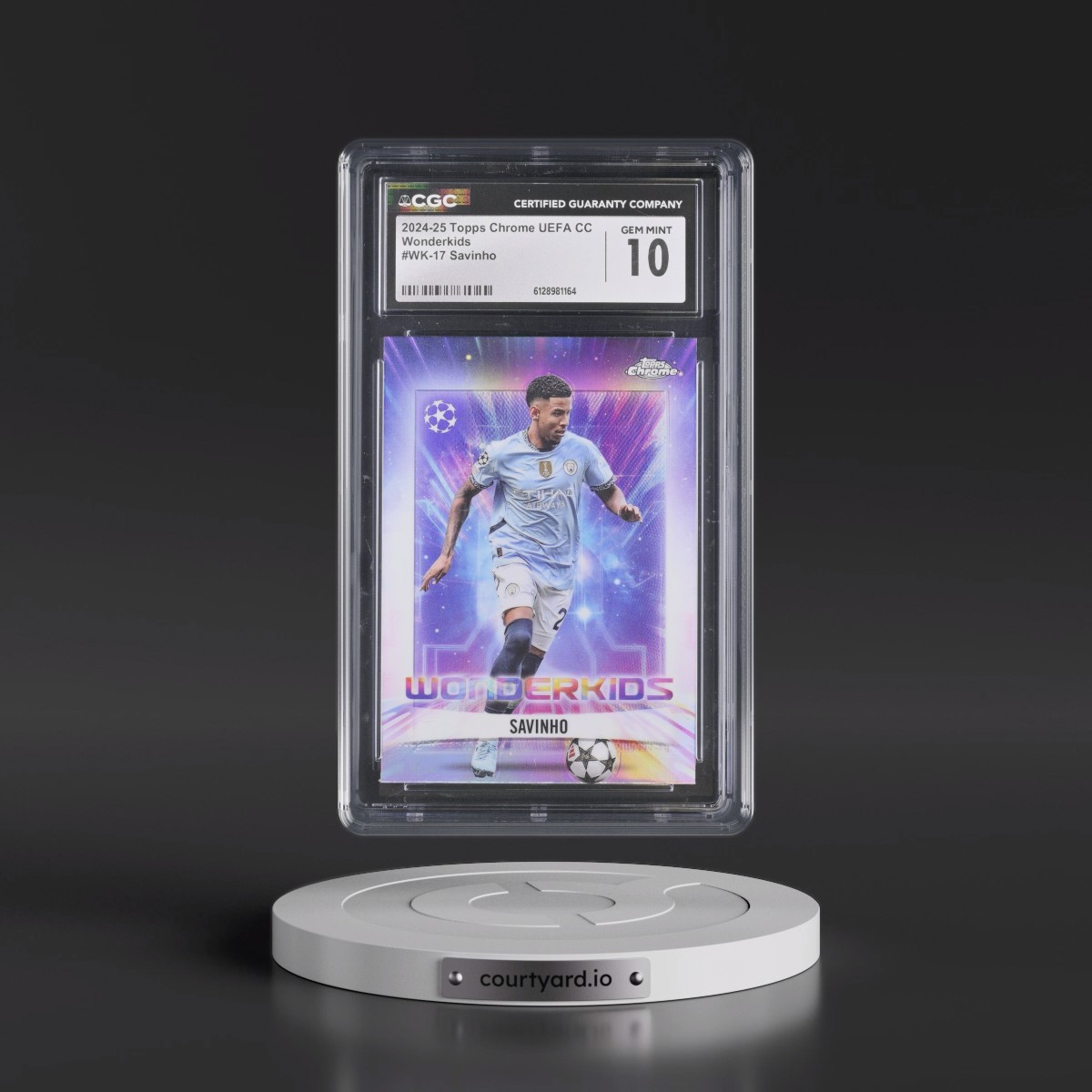 2024 Topps Chrome UEFA CC #WK-17 Savinho (CGC 10 GEM MINT)