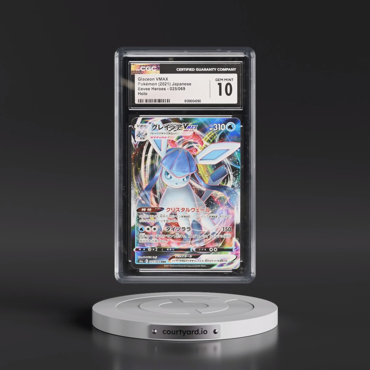2021 Eevee Heroes #025/069 Glaceon VMAX - Holo (CGC 10 GEM MINT)