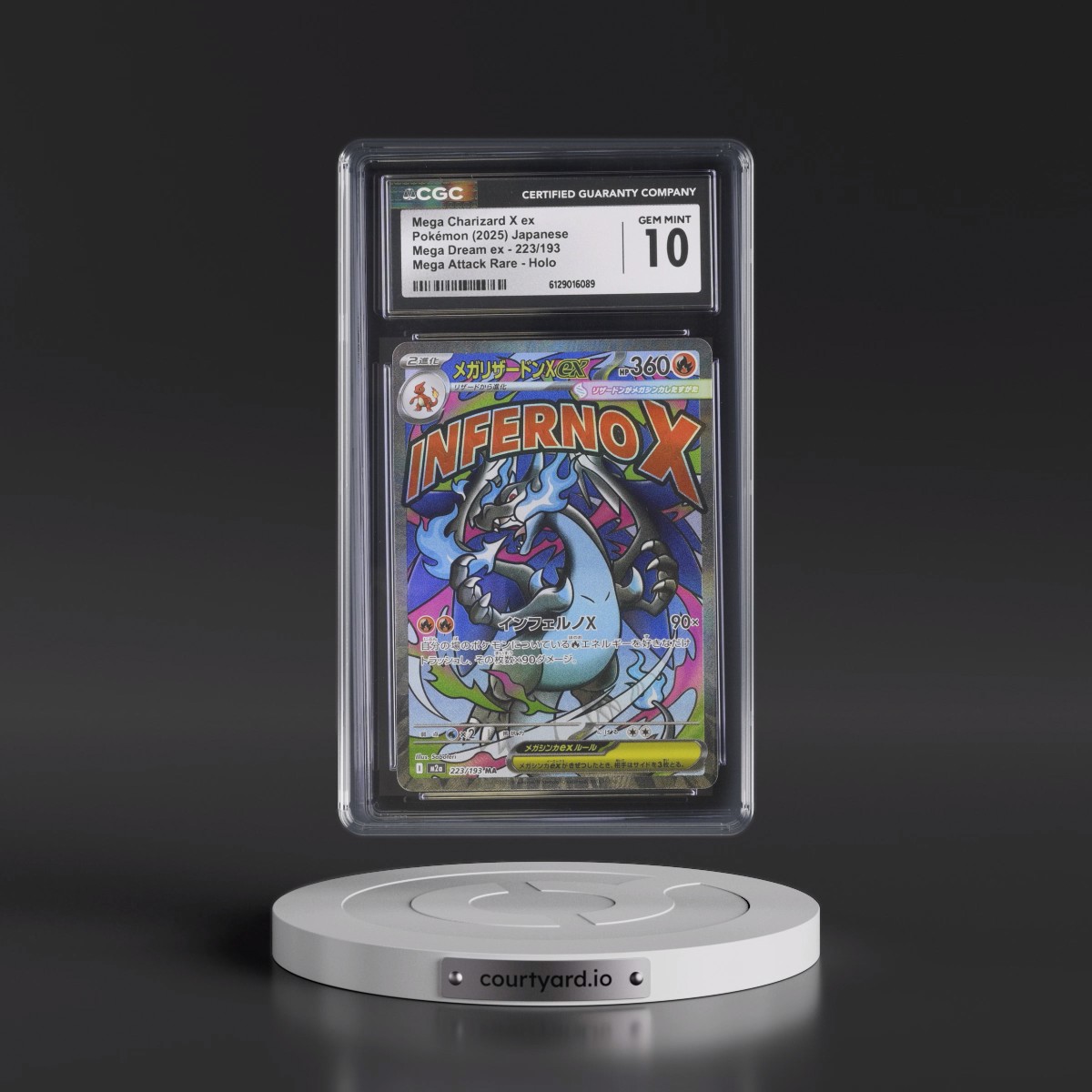2025 Mega Dream ex - M2a #223/193 Mega Charizard X ex - Mega Attack Rare Holo (CGC 10 GEM MINT)