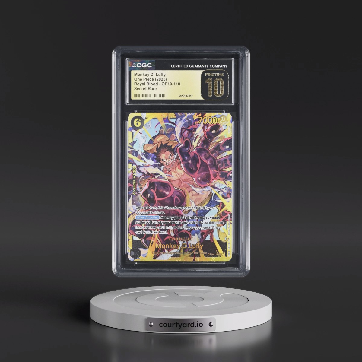 2025 Royal Blood (OP10) - English #OP10-118 Monkey D. Luffy (CGC 10 PRISTINE)
