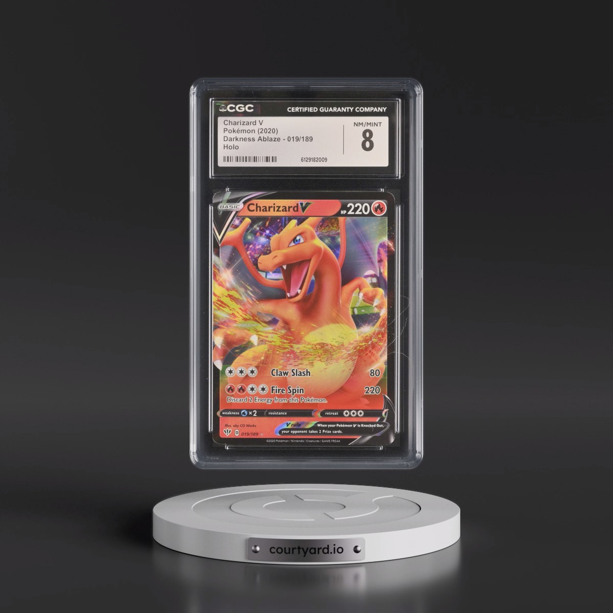 2020 Darkness Ablaze #019/189 Charizard V - Holo (CGC 8 NM-MT)