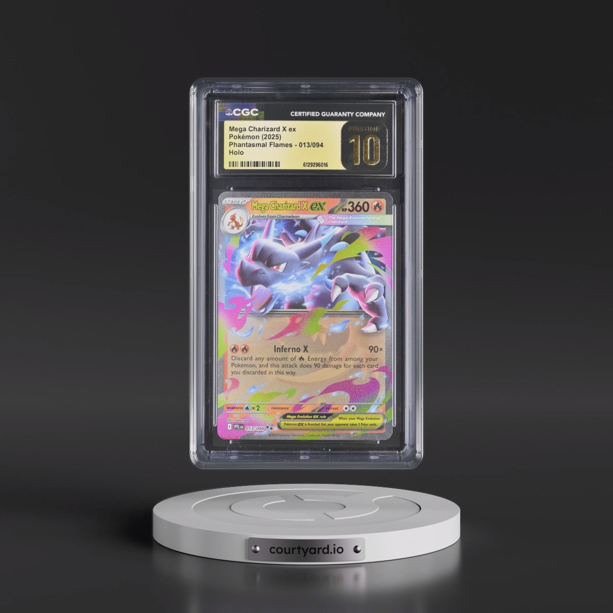 2025 Phantasmal Flames - PFL EN #013/094 Mega Charizard X ex - Holo (CGC 10 PRISTINE)