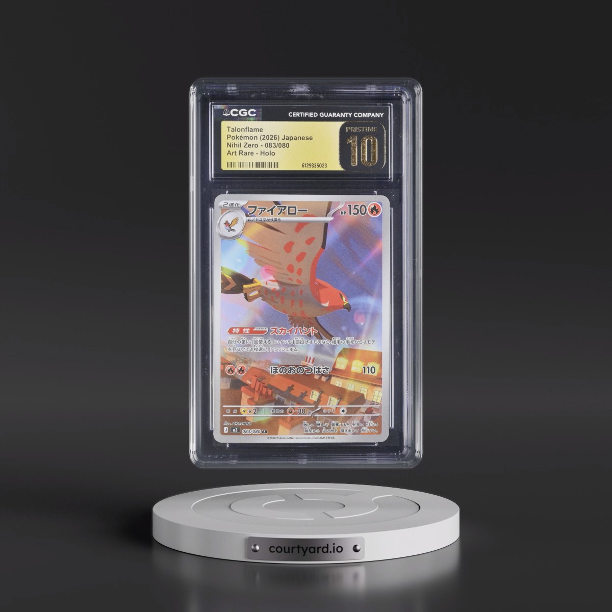 2026 Nihil Zero - M3 #083/080 Talonflame - Art Rare Holo (CGC 10 PRISTINE)