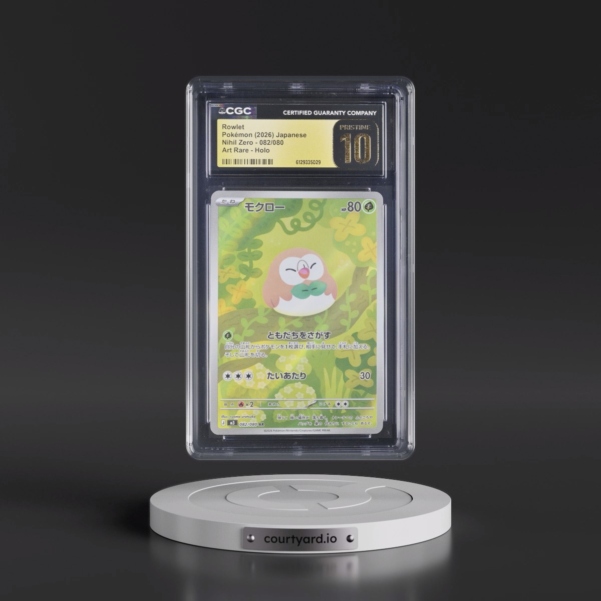 2026 Nihil Zero - M3 #082/080 Rowlet - Art Rare Holo (CGC 10 PRISTINE)