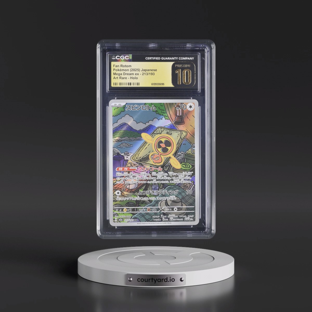 2025 Mega Dream ex - M2a #213/193 Fan Rotom - Art Rare Holo (CGC 10 PRISTINE)